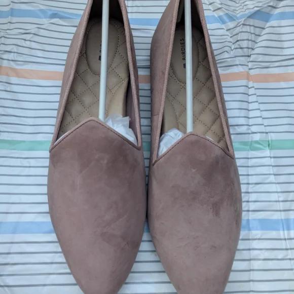 PRIVATE SALE - Birdies - The Heron - Rosewater Pink Suede - Size 11 - NIB - Picture 4 of 6